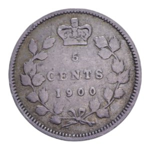 reverse: CANADA VICTORIA 5 CENTS 1900 AG. 1,12 GR. qBB