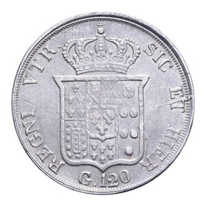 reverse: REGNO DELLE DUE SICILIE FERDINANDO II (1830-1859) PIASTRA 120 GRANA 1833 AG. 27,39 GR. qBB