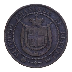 obverse: VITT. EMANUELE II (1859-1861) 2 CENT. 1859 CU 1,91 GR. BB