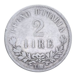 reverse: VITT. EMANUELE II (1861-1878) 2 LIRE 1863 TORINO VALORE R AG. 9,78 GR. MB-BB