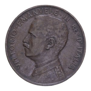 obverse: VITT. EMANUELE III (1900-1943) 5 CENT. 1909 ITALIA SU PRORA NC CU 4,92 GR. BB