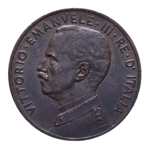 obverse: VITT. EMANUELE III (1900-1943) 5 CENT. 1918 ITALIA SU PRORA CU 4,87 GR. SPL