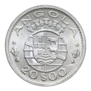 reverse: ANGOLA PORTOGHESE 20 ESCUDOS 1955 AG. 9,89 GR. FDC