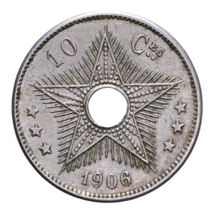 reverse: CONGO BELGA 10 CENT. 1906 NI 4 GR. BB+