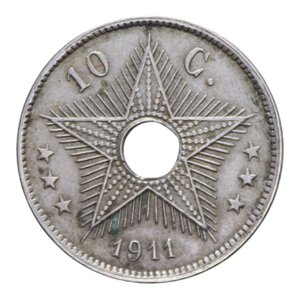 reverse: CONGO BELGA 10 CENT. 1911 NI 4,14 GR. BB+