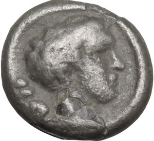 obverse: Etruria, Populonia. AR 2 1/2 Units, c. 400 BC