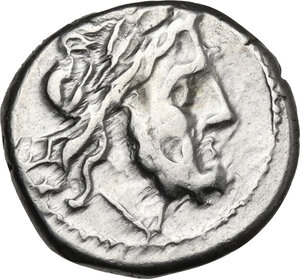 obverse: Anonymous.. AR Victoriatus, uncertain mint, 211-208 BC