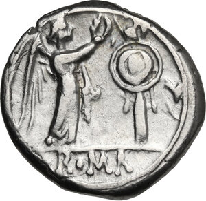 reverse: Anonymous.. AR Victoriatus, uncertain mint, 211-208 BC