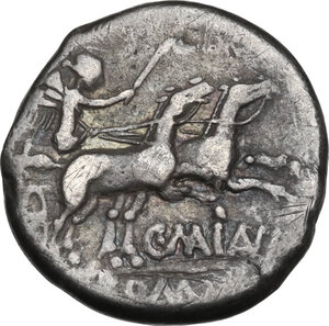 reverse: C. Maianius. Denarius, Rome mint, 153 BC