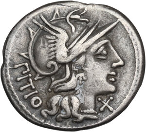 obverse: L. Sempronius Pitio. Denarius, Rome mint, 148 BC