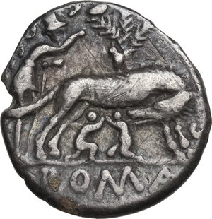 reverse: Sex. Pompeius. Denarius, Rome mint, 137 BC