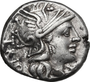 obverse: Cn. Lucretius Trio.. AR Denarius, 136 BC