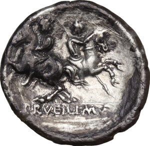 reverse: C. Servilius M.f.. AR Denarius, 136 BC