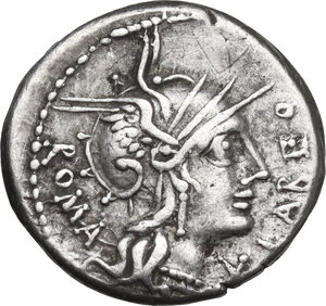obverse: Q. Fabius Labeo. AR Denarius, 124 BC