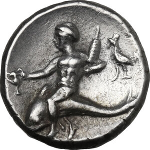 reverse: Southern Apulia, Tarentum. AR Nomos, c. 272-240 BC