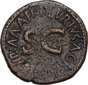reverse: Augustus (27 BC - 14 AD).. AE As, 7 BC