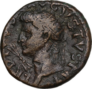obverse: Divus Augustus (died 14 AD).. AE As, struck under Tiberius