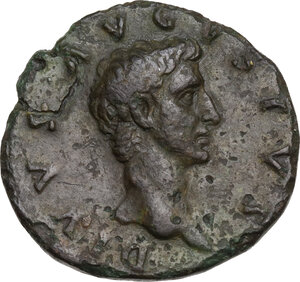 obverse: Divus Augustus (died 14 AD).. AE As. Restitution issue. Struck under Nerva, 98 AD