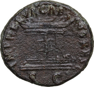reverse: Divus Augustus (died 14 AD).. AE As, struck under Nerva, 98 AD