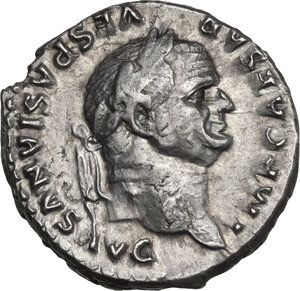 obverse: Vespasian (69-79).. AR Denarius, 75 AD