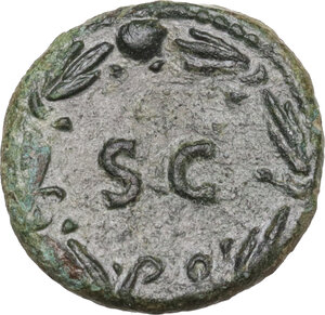 reverse: Domitian (81-96).. AE Quadrans, 81-82 AD