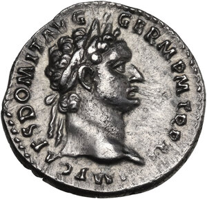 obverse: Domitian (81-96).. AR Denarius, 92 AD