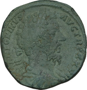 obverse: Marcus Aurelius (161-180).. AE Sestertius, 171-172