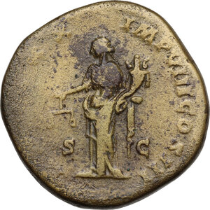 reverse: Marcus Aurelius (161-180).. AE Sestertius, 175-176
