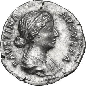 obverse: Faustina II (died 176 AD).. AR Denarius, 161-176