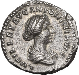 obverse: Lucilla, wife of Lucius Verus (died 183 AD).. AR Denarius. Struck under Marcus Aurelius, 161-162 AD