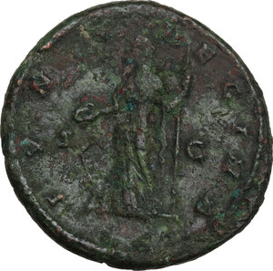 reverse: Lucilla, wife of Lucius Verus (died 183 AD).. AE As, 164-169