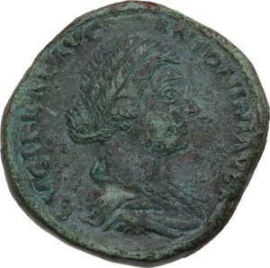 obverse: Lucilla, wife of Lucius Verus (died 183 AD).. AE Sestertius, struck under M. Aurelius