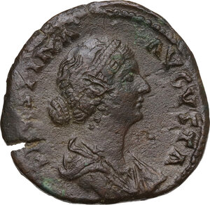 obverse: Crispina, wife of Commodus (died 183 AD).. AE Sestertius, 178-191