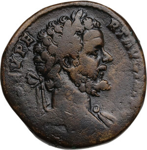 obverse: Septimius Severus (193-211).. AE Sestertius, 195-196 AD