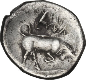 reverse: Southern Lucania, Thurium. AR Triobol, 350-300 BC