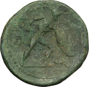 reverse: Bruttium, The Brettii. AE Reduced uncia, 211-208 BC