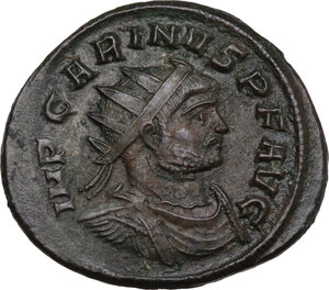 obverse: Carinus (283-285).. AE Antoninianus, Ticinum mint