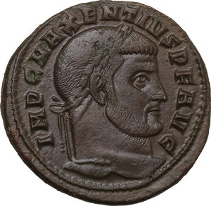 obverse: Maxentius (306-312).. AE Follis, 309-312, Ostia mint
