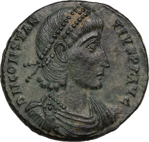 obverse: Constantius II (337-361).. AE Follis, 351-354, Cyzicus mint