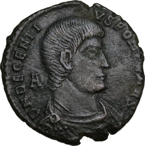 obverse: Decentius (351-353).. AE Follis, Aquileia mint, 351 AD
