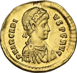 obverse: Arcadius (383-408).. AV Solidus, Constantinople mint, 383-388