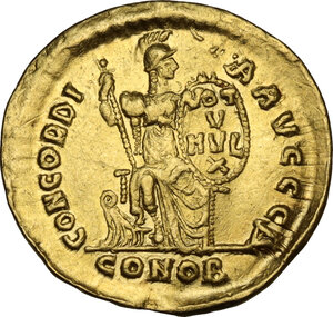 reverse: Arcadius (383-408).. AV Solidus, Constantinople mint, 383-388