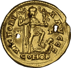 reverse: Arcadius (383-408).. AV Solidus, Mediolanum mint, 395-402