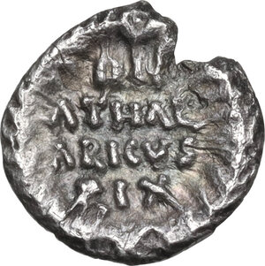 reverse: Ostrogothic Italy, Athalaric (526-534).. AR Quarter Siliqua, Rome mint, in the name of Justinian I, 527-534