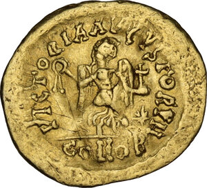 reverse: Anastasius I (491-518).. AV Tremissis, Constantinople mint, 492-507