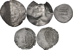 reverse: Lot of 5 (five) coins, including (2) islamic AR dirhams to identify and (3) AR hemidrachms of Western Turks dinasty