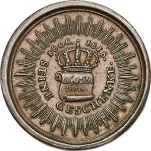 reverse: Germany.  Maximilian I. Joseph (1799-1825).. AE Medal, 1818