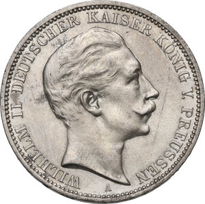 obverse: Germany.  Wilhelm II (1888-1918).. AR 3 Mark, Berlin mint, 1911 A