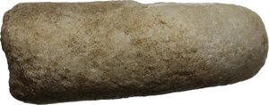 obverse: Marble life-size finger.  Roman period, 1st-3rd century AD.  L: 53 mm, Diam: 22 mm