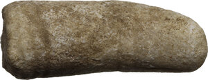 reverse: Marble life-size finger.  Roman period, 1st-3rd century AD.  L: 53 mm, Diam: 22 mm